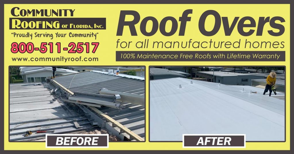 Mobile Home Roof Over in Largo, FL | Community Roofing of Florida, Inc.